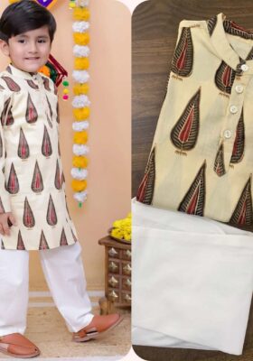 White Feather Kurta Pajama