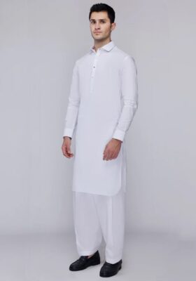 White Cotton Kameez Shalwar