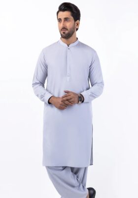 Ash Grey Blended Kameez Shalwar