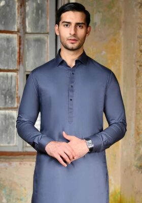Blue Cotton Kameez Shalwar