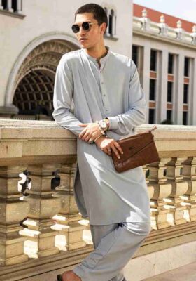 Light Grey Kameez Shalwar