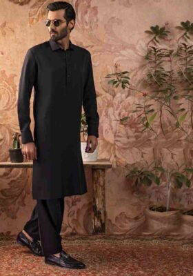 Black Blended Kameez Shalwar