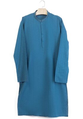 Blue Cotton Kurta Trousers