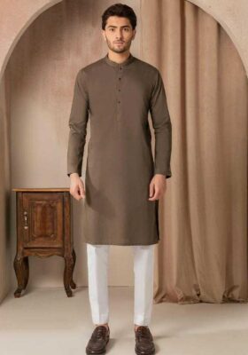 Mud Brown Cotton Kurta