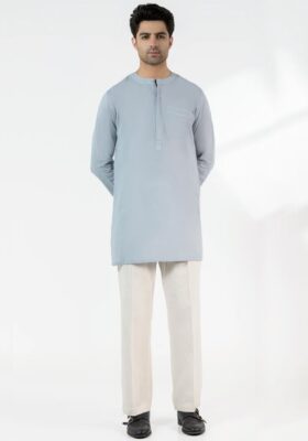 Sky Blue Cotton Short Kurta