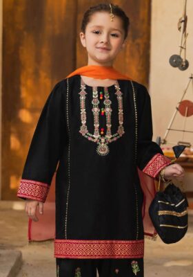 Black Farshi Shalwar with Pouch