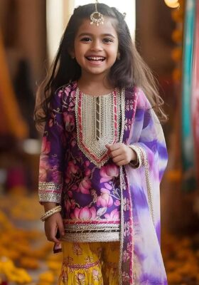 Purple Festive Sharara