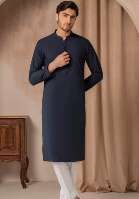 Midnight Blue Blended Kurta