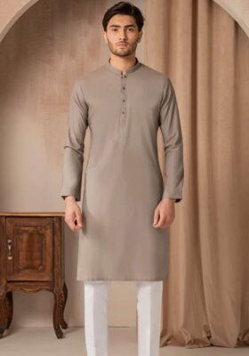 Grey Cotton Kurta
