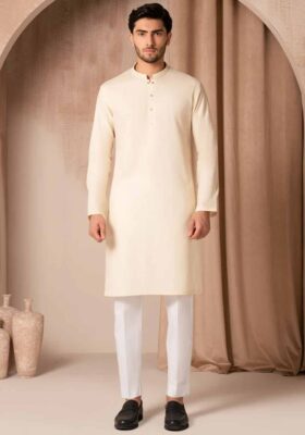 Fawn Cotton Kurta