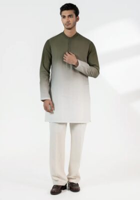 Mehndi Green Cotton Short Kurta