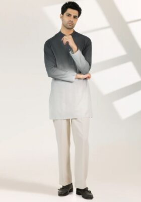 Black Cotton Short Kurta