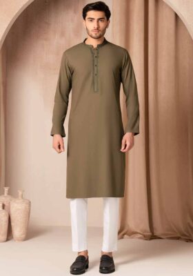 Olive Blended Kurta