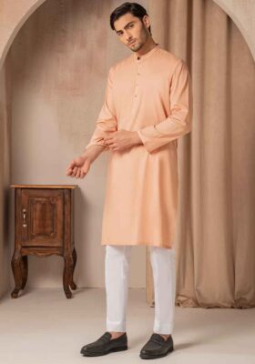 Tea Pink Cotton Kurta