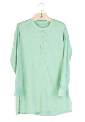 Aqua Green Blended Short Kurta