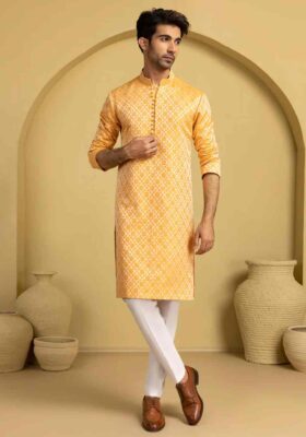 Orange Blended Special Kurta