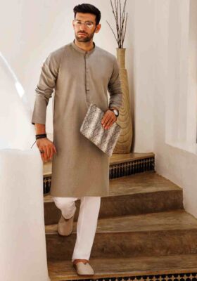 Light Green Blended Kurta