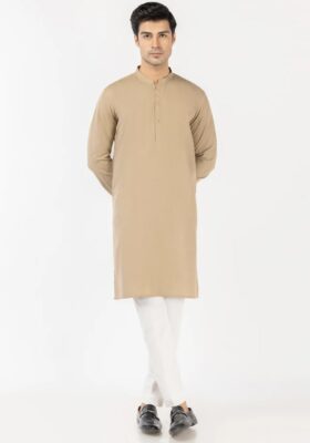 Fawn Blended Kurta
