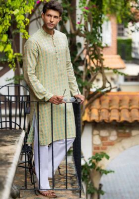Fawn Cotton Kurta
