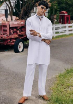 White Cotton Kurta
