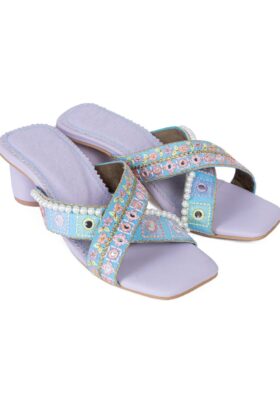 Purple Silk Chappal