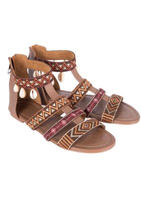 Brown Rexine Chappal