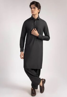 Black Blended Kameez Shalwar
