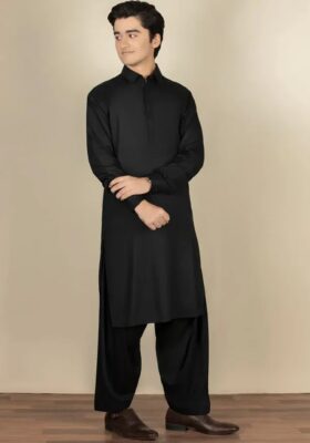 Black Blended Kameez Shalwar