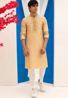 White Blended Special Kurta