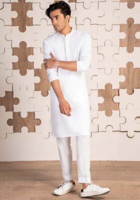 White Cotton Kurta