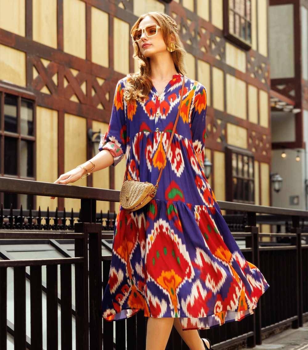 1-Piece-Raw-Silk-Frock-(FR1051-1 - 1world Fashion