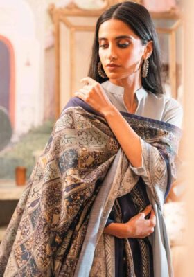 Jugnu (Firefly) Odhni - Imperial Blue