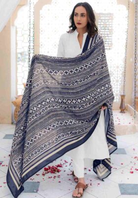 Riwayat (Tradition) Odhni - Midnight Blue