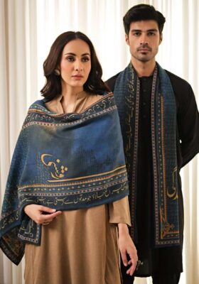 Chiragh (Lamp) Stole - Blue