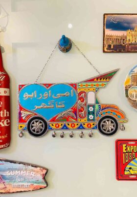 Red & Blue Truck Art Wall Hanging