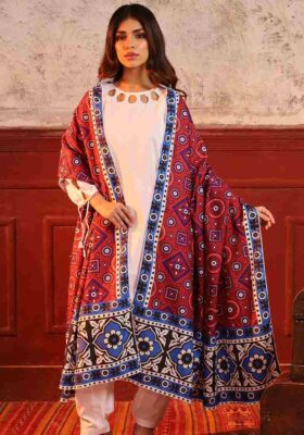 Ajrak Printed Truck Art Shawls