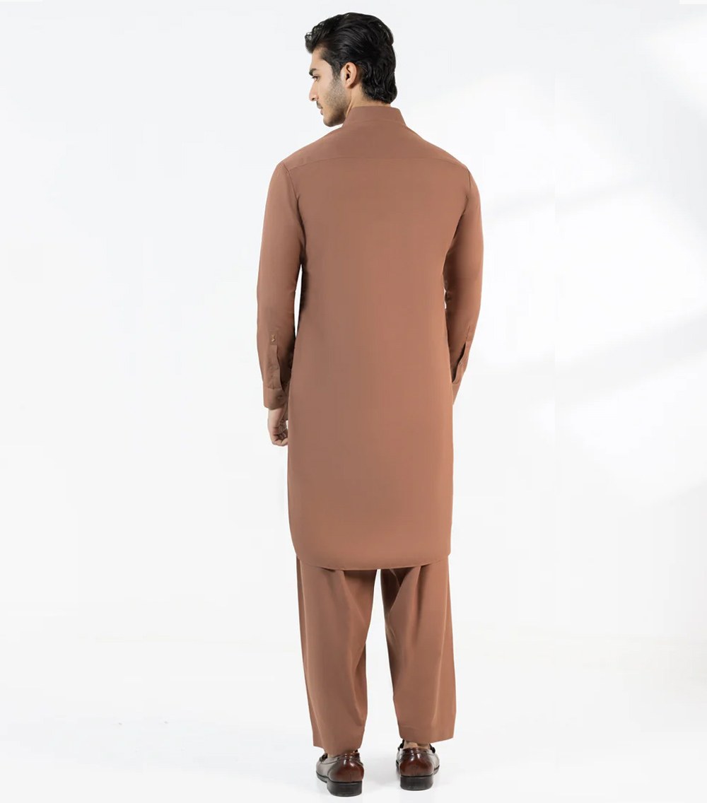 Brown-Blended-Kameez-Shalwar-4 - 1world Fashion