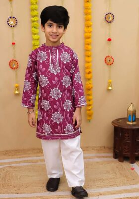 Maroon Kurta Pajama