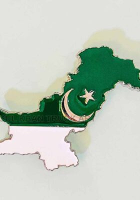 Pakisan Map Metal Diecast Truck Art Fridge Magnet