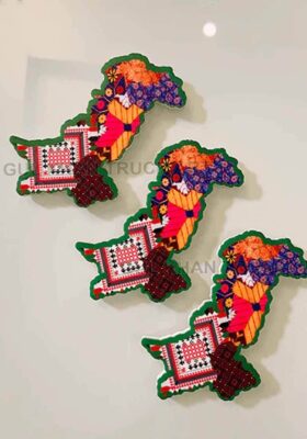 Pakistan Cultural Map Acrylic Fridge Magnet