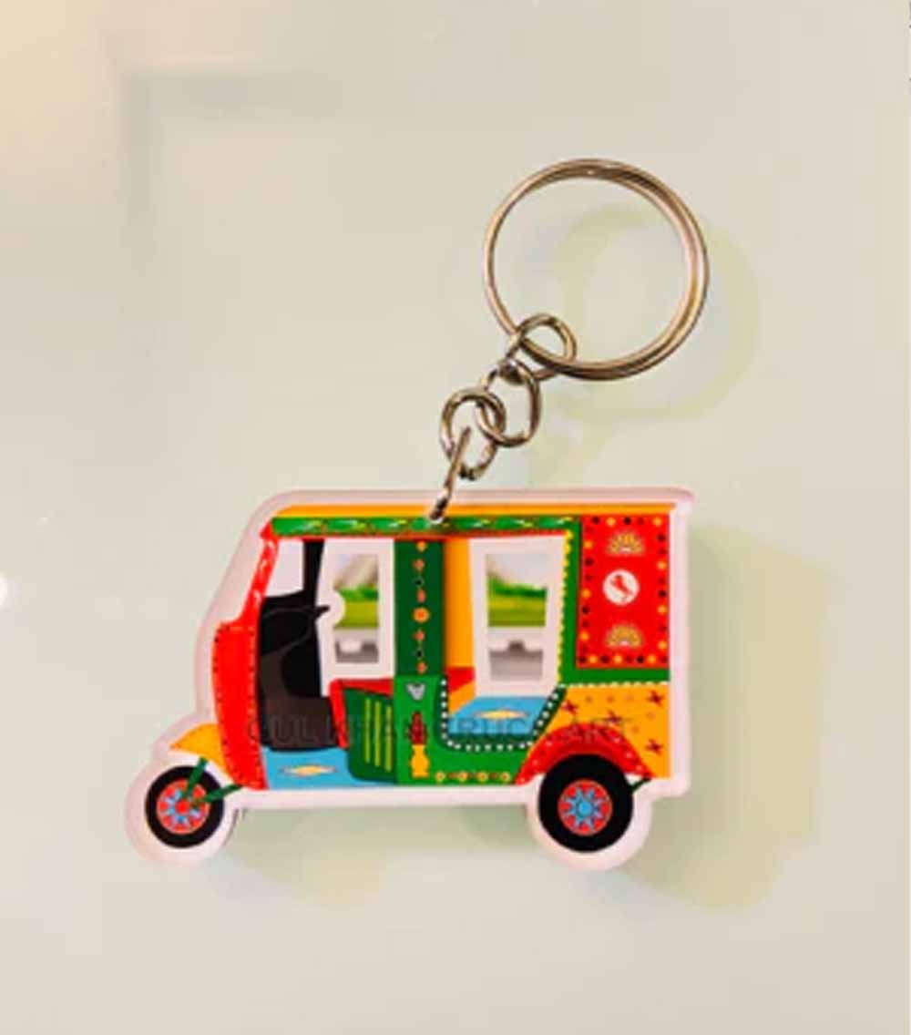 Red-&-Green-Premium-Acrylic-Key-Chain-(Dual-side-print) - 1world Fashion