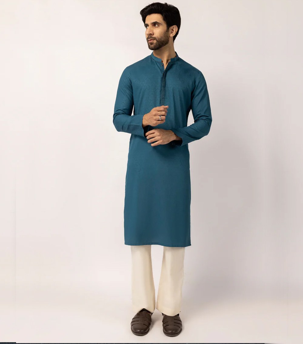 Zinc-Blended-Kurta-Trousers-01 - 1world Fashion