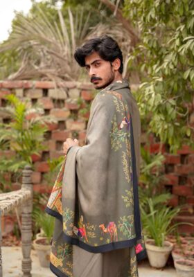 Ishq (Love) Odhni - Grey