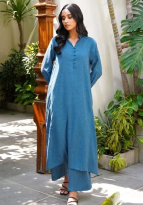 Kalidaar Co-Ord Set - Teal Blue