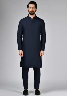 Navy Blue Kurta Trousers