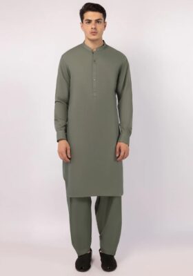 Green Blended Kameez Shalwar