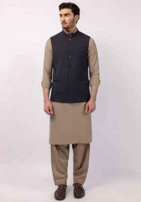 Navy Blue Suiting Waistcoat