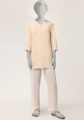 Beige Lawn Kurti
