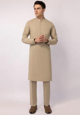 Beige Kurta Trousers