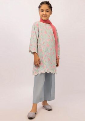 Grey Dobby 3Pc Stitched